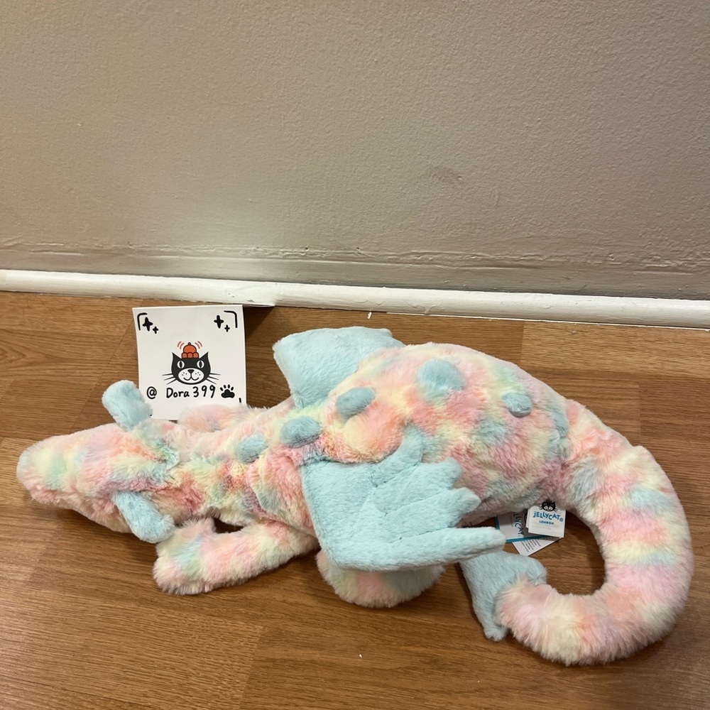 Jellycat Authentic Lazulia Dragon Large NWT Plush Soft Toy 19.7” Rare